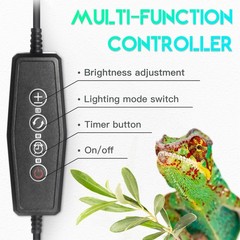 Dimmable LED Reptile UVB Lamp, 8000 Hours UVB Duration for Much Longer Lifesp…