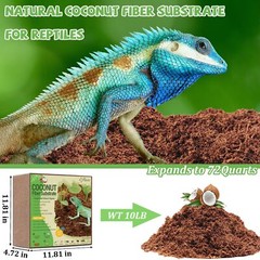 10LBS Coconut Fiber Substrate Compressed Husk Bedding for Reptiles & Crabs