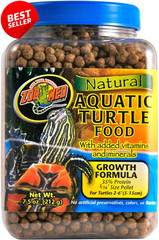 Aquatic Turtle Food Growth Formula 7.5oz Natural Pellets Small Size – US