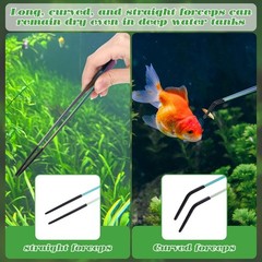 2 Pcs Stainless Steel Reptile Feeding Tongs with Rubber Tip, Aquarium…