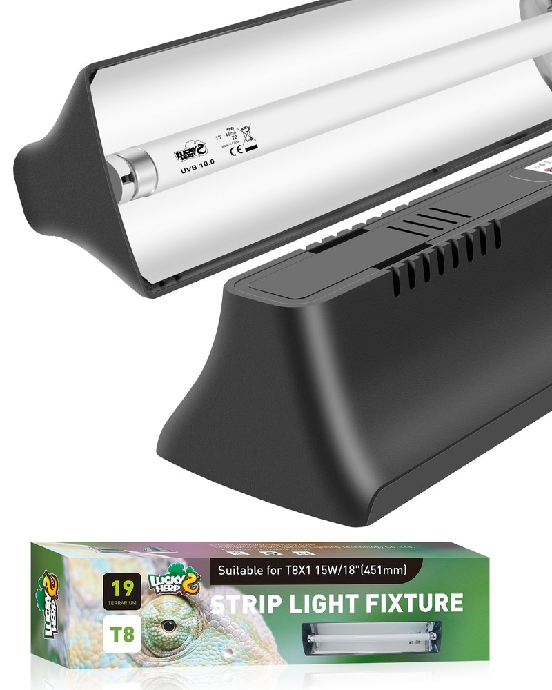 T8 Reptile Light Fixture Combo Kit 15W (New Upgrade), UVB Reptile Light Fixtu…