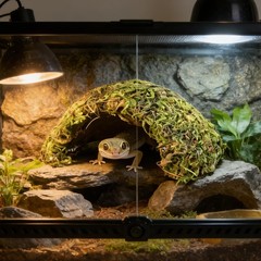 Green Coconut Reptile Hide Leopard Gecko Humid Crested Tank Cave