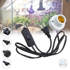 Reptile Lamp Fixture Clamp E27 Ceramic Light Bulb Holder Switch For Pet Habitat