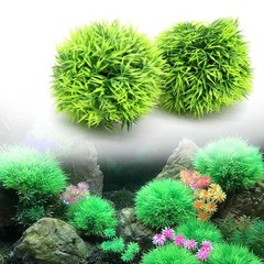 Besimple 4 Pack Aquarium Plastic Plants Grass Ball, Artificial Marimo Balls G…