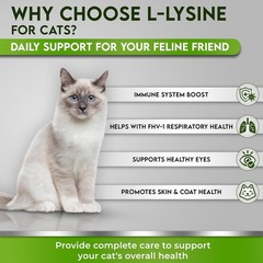 Trulysine L-Lysine for Cats Immune Support 100 Grams ( 500mg / Scoop), NO