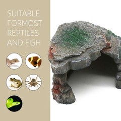 Gecko Hide Shale Scape Step Ledge Reptile Cave for Leopard Gecko Lizard