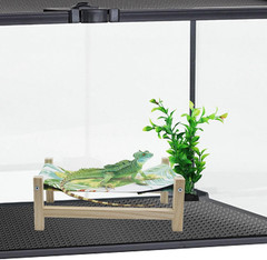 Bearded Dragon Bed, Wooden Reptile Sleeping Hammock, Bearded Dragon Tank Accesso