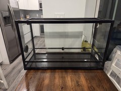 REPTI ZOO 50 Gallon Reptile Glass Terrarium with PVC Background