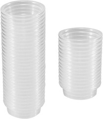 100 pcs 0.5oz Crested Gecko Food and Water Feeding Cups, Reptile Feeder Bowls, f