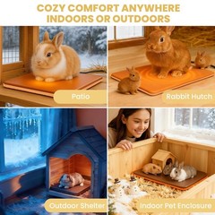 Small Animal Heating Pad, Small Animal Bed, Outdoor/Indoor Winter Thermal Hea…