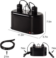 Reptile Heat Lamp Reptile Light Fixture Combo Pack, 100W UVA Turtle Basking Spot