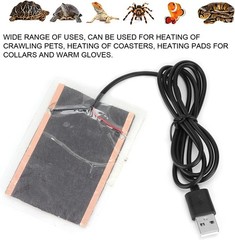 5W Portable Carbon Fiber Heat Pad for Reptiles – USB Powered & Lightweight