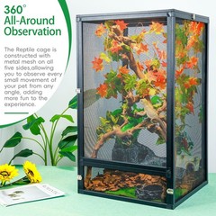 45 Gal Foldable Reptile Terrarium for Gecko & Dragon