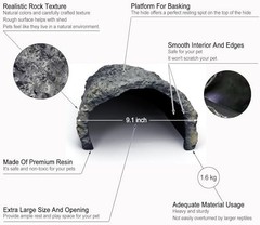 Rock Cave Habitat Hidden for Reptile and Amphibians.Terrarium & Aquarium Decor