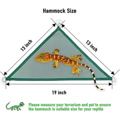 2 PACK Bearded Dragon Hammock Habitat Lizard Reptile Lounger Hanging Bed US NEW