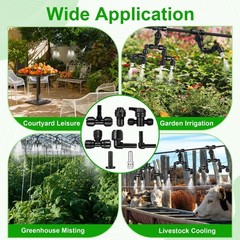 86 Pack 1/4″ Misting Nozzle Kit – 360° Adjustable Reptile & Plant Mister System