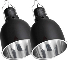 Reptile Light Fixture 2 Packs 5.5 Inch Deep Dome Lamp Cap, Optical Reflection Co