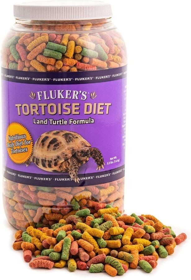 Flukers Tortoise Diet Land Turtle formula Large Pellet Food 3.25 lbs