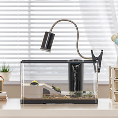 Turtle Tank Kit(Tank+Lamp+Filter+Stones) Acrylic Aquatic Turtle Tank Starter Kit