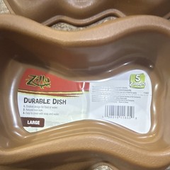 Zilla Durable Dish Large Reptile Food/Water Bowl Brown LOT OF 6 MAKE OFFER