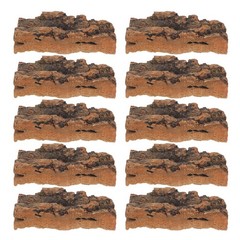 10Pcs Reusable Cork Bark Flats for Reptile Tank Natural Climbing Wall Decor