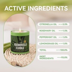 Citronella Candles Outdoor Set, 2 Pack Jar Candle for Patio Camping Backyard …