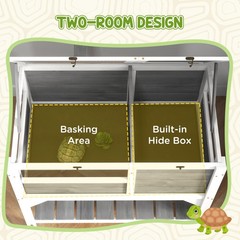 Indoor Tortoise Habitat w/ Storage Shelf – Weather-Protected Tortoise Enclosure