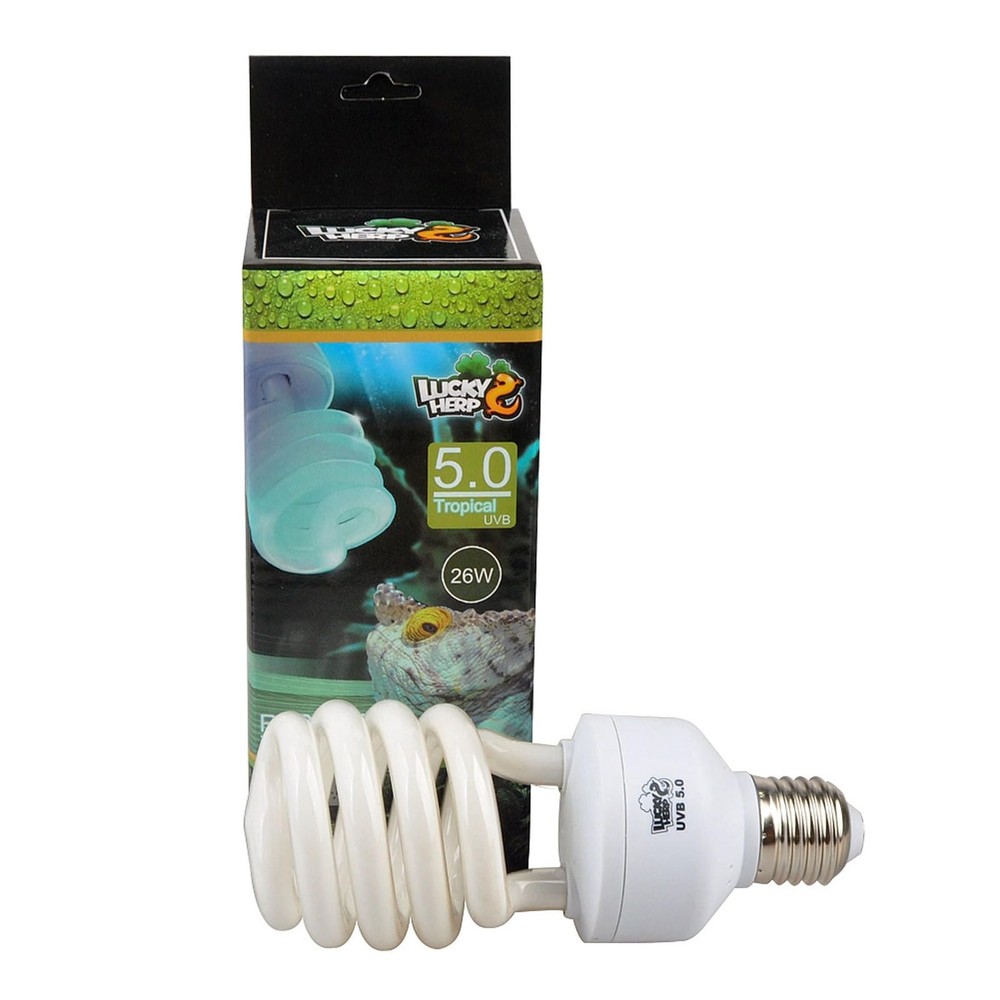 5.0 UVB Fluorescent Bulb Terrarium Lamp for Tropical Reptiles E26 26W