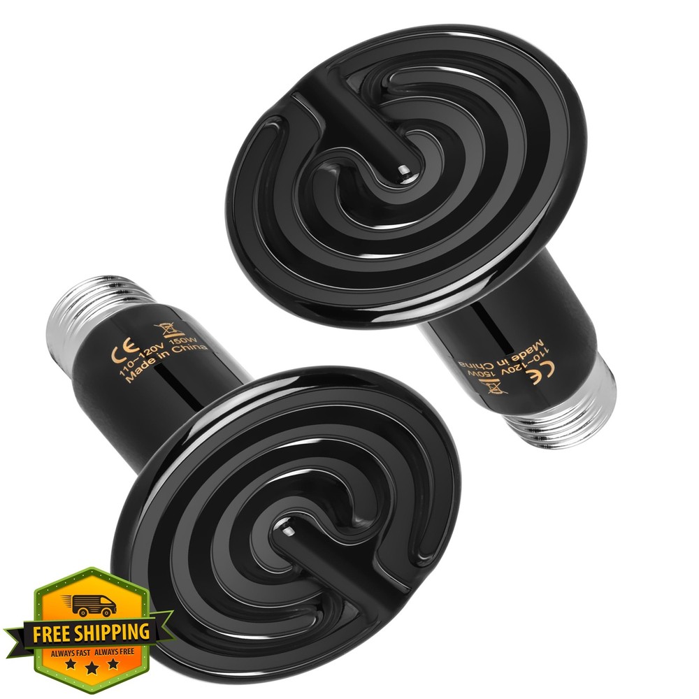HealSmart 150W Ceramic Heat Emitter 2 Pack