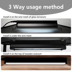T5 UVB Lighting Combo Kit for Reptiles,8W Light Fixture with Desert 5.0 T5 UV…