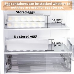 77L Deviled Egg Containers with Lid, (Set of 2), Plastic Deviled Egg Carrier …