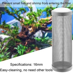 16mm Stainless Steel Aquarium Mesh Net Filter Guard Fish Shrimp Inflow Inlet …