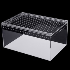 2.5 Gallon Magnetic Acrylic Large Enclosure Reptile Breeding Box Terrarium Cage