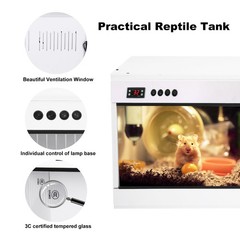 Reptile Enclosure W/Temperature Control 39x16x16” Reptile Tank Terrarium Cage