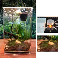 Acrylic Clear Reptile Enclosure Cage Lizard Frog Pet Snake Terrarium Lives Tank