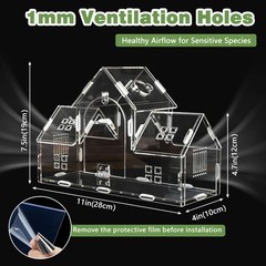20-Piece Jumping Spider Enclosure Kit, Acrylic Terrarium with 360° View & Mag…