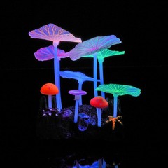 Glowing Fish Tank Decorations Plants, 5 pcs Glow Aquarium Decoration Plants K…