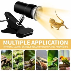 Reptile Heat Lamp, Turtle Lamp with 50W UVA/UVB Turtle Light Bulb, 360°Rotata…