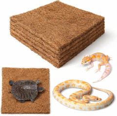 6-Pack 12″x12″ Natural Coconut Fiber Reptile Carpet, Eco-Friendly Terrarium Line