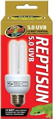 Zoo Med ReptiSun 5.0 UVB Mini Compact Fluorescent 13W Tropical Lamp – 4 Pack