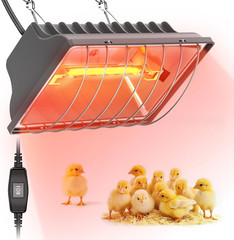 Chicken Coop Heating Lamp, 250W Brooder Heater for Chicks 13.12Ft Cord UL Passed