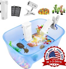 Kit de iniciación para tanque de acuario de tortugas con lámpara de luz UV NUEVO