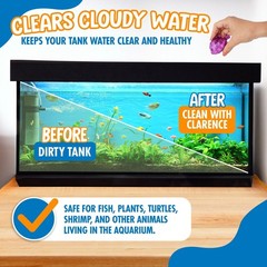 Tank Pals Clarence the Clarifier Fish 6 pk, PurpleOrange Aquarium Treatment…