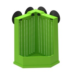 Space Saving Reptiles Feeder Bowl Corner Feeding Dish with Strong Suction Cups