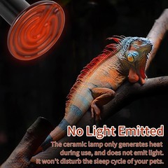 150W Ceramic Heat Emitter (2 Pack), Reptile Heat Lamp Bulbs, Ceramic Heater for