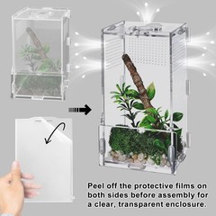 VERTUPET Jumping Spider Enclosure | 360° Clear View | Durable Acrylic