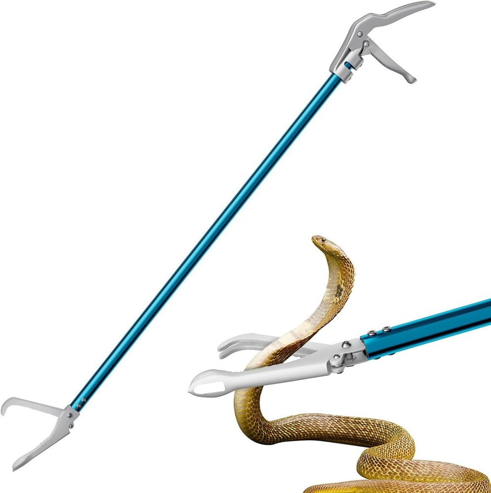60″ Professional All-Aluminum Alloy Snake Tong Reptile Grabber Tool with Lock
