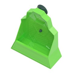 Reptile Feeding Bowl with Suction Cups Wall Mounted Green ABS