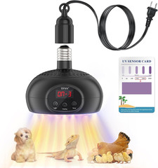 Chicken Coop Heater Lamps,200W-350W-500W Reptile Heating Lamp Upgraded with UVA