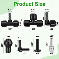 15 Pack 1/4″ Four-Head Reptile Mister System Reptile Mister Nozzle Kit,360 De…